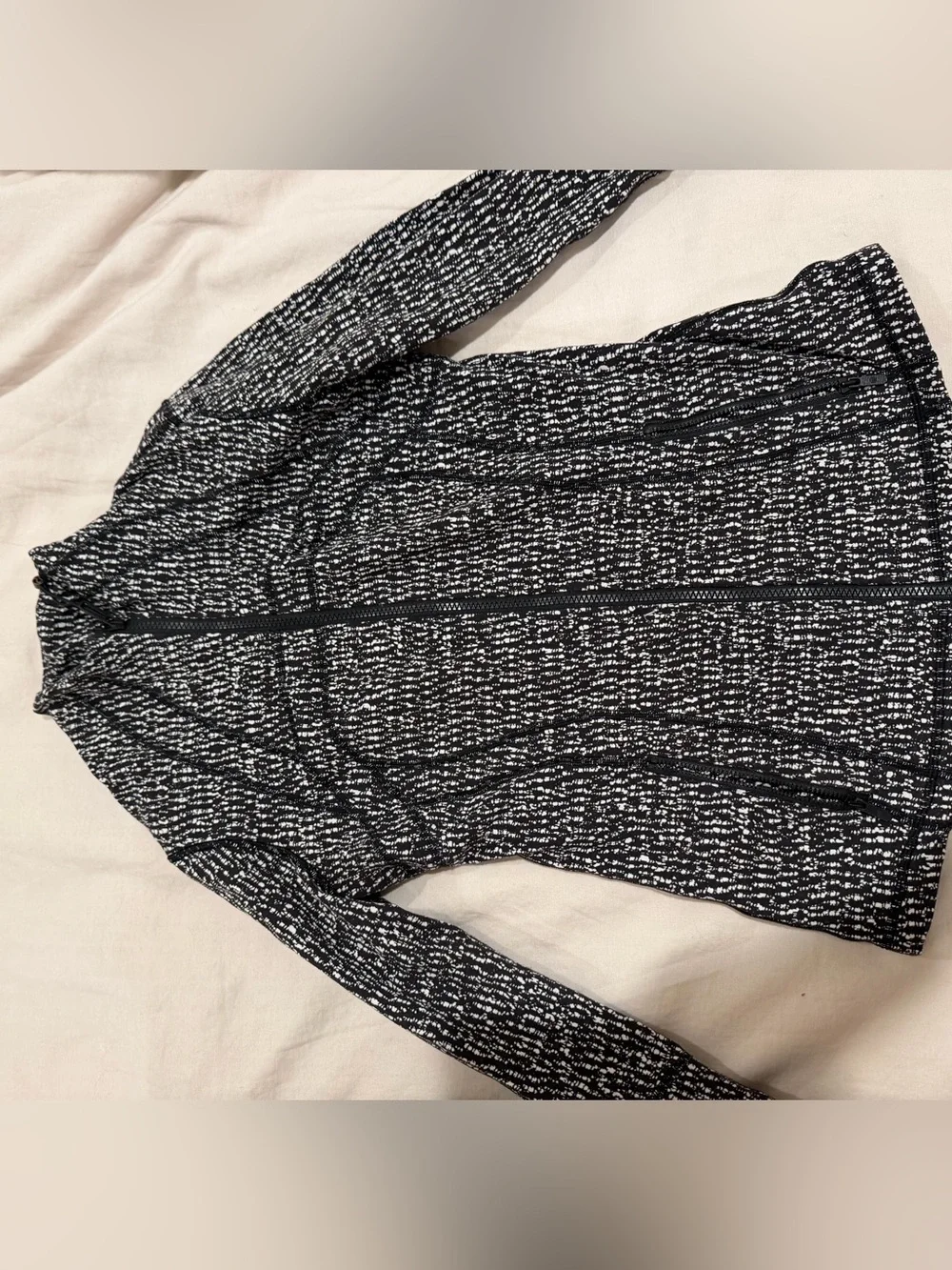 Lululemon Define Jacket Black & White Textured (Size 8)